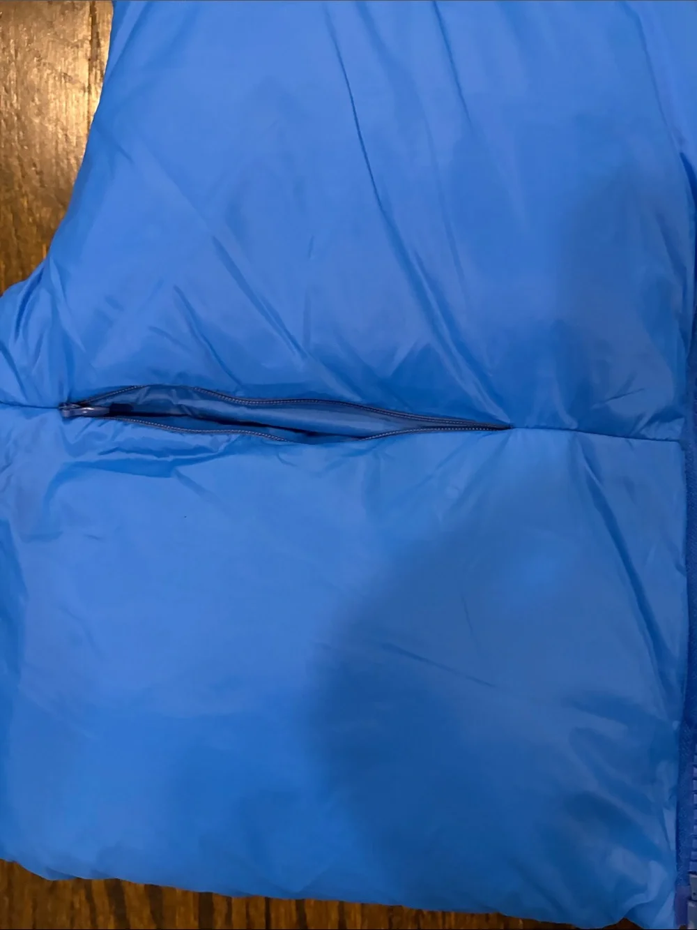 Juniors Blue Cropped Puffer Vest by Flynn - size Medium (NWT)